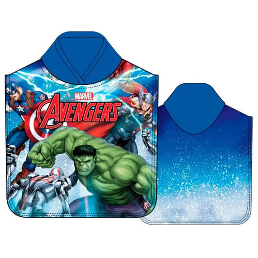 Poncho toalla playa y piscina infantil Marvel Avengers 50x100cm - poncho
