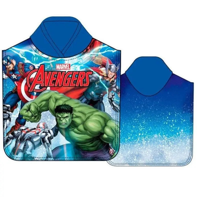 Poncho toalla playa y piscina infantil Marvel Avengers 50x100cm - poncho