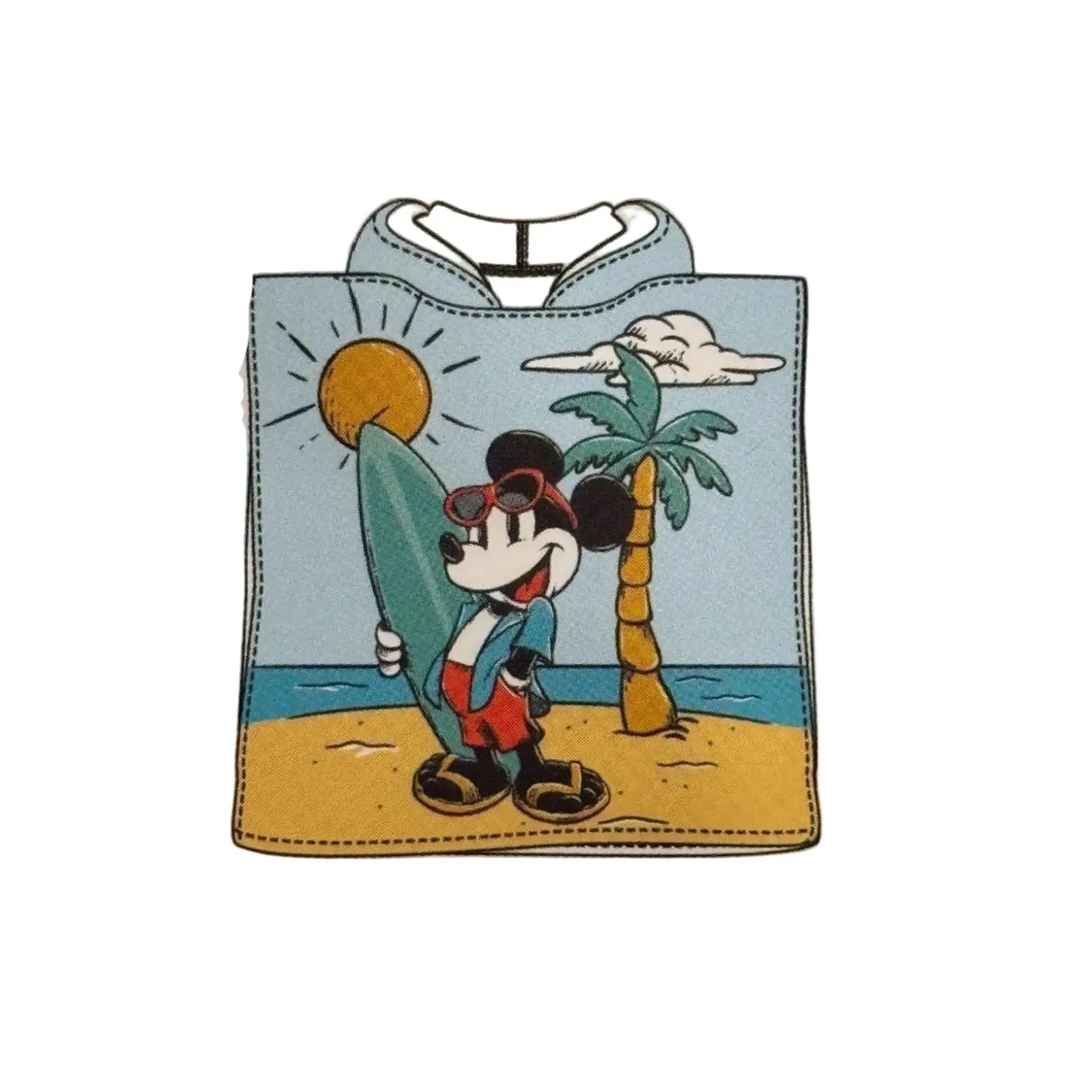 Poncho toalla playa piscina infantil Mickey Disney surf 55x110cm - poncho