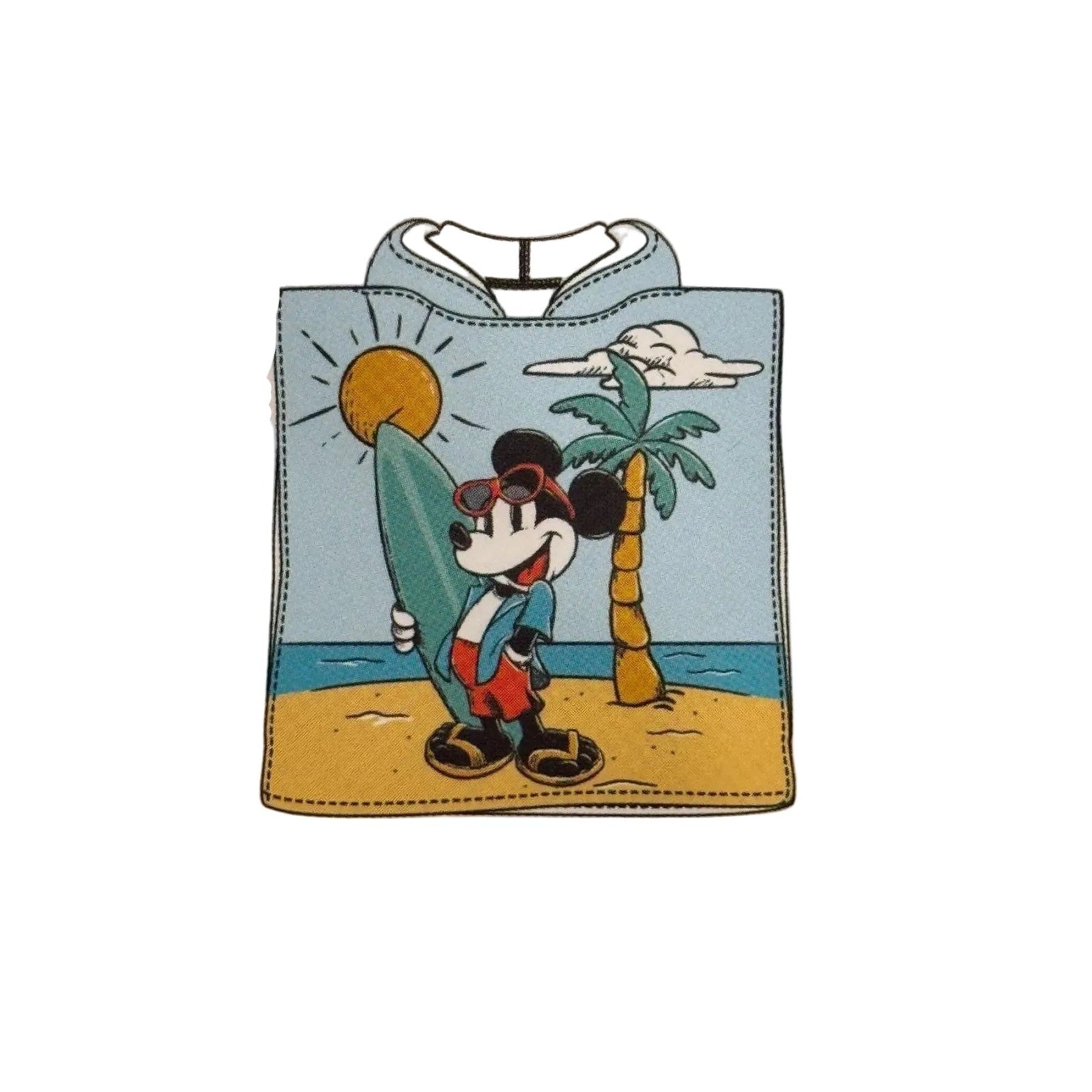 Poncho toalla playa piscina infantil Mickey Disney surf 55x110cm - poncho