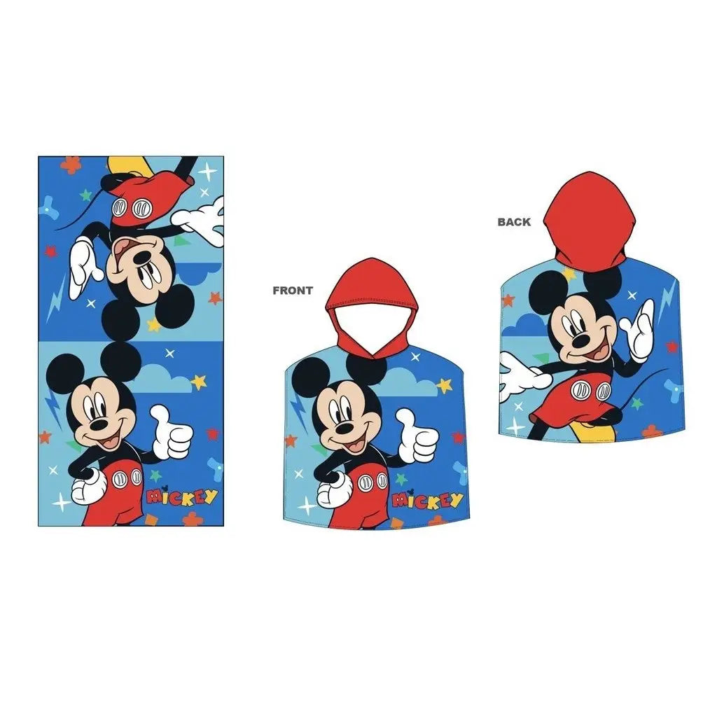Poncho toalla Playa Piscina Infantil Mickey Mouse Disney de 55x110cm - Toalla