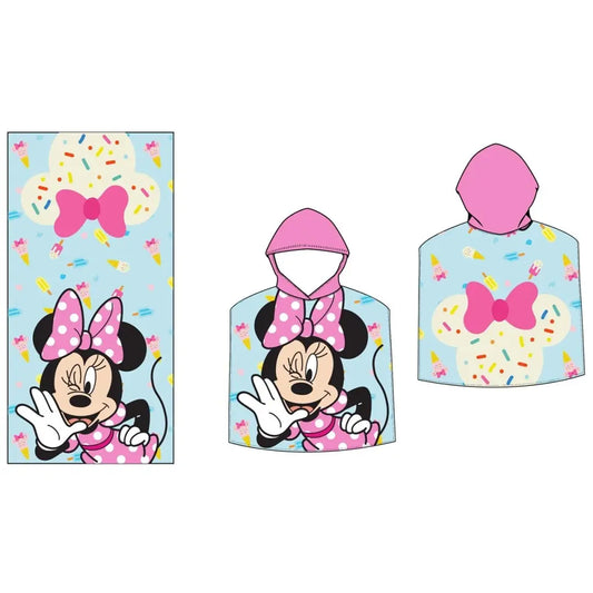 Poncho toalla Playa Piscina infantil MINNIE MOUSE 55x110CM - Toalla