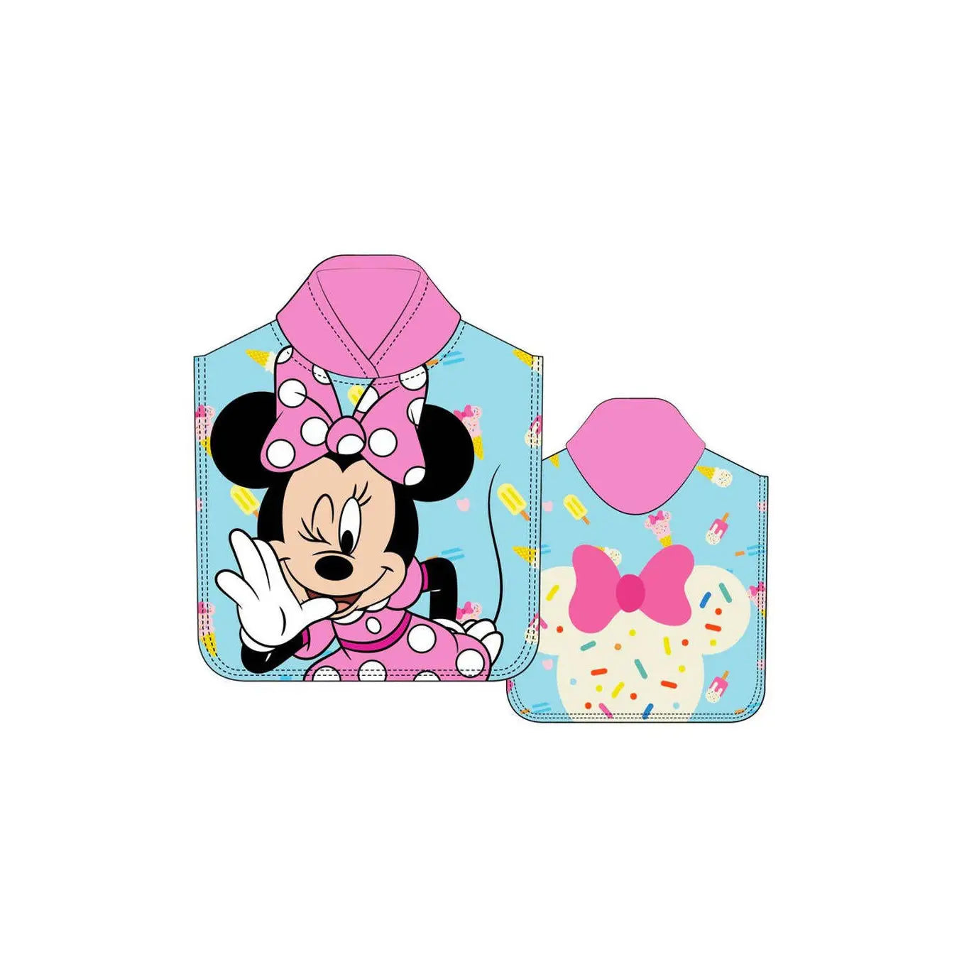 Poncho toalla Playa Piscina infantil MINNIE MOUSE 55x110CM - Toalla