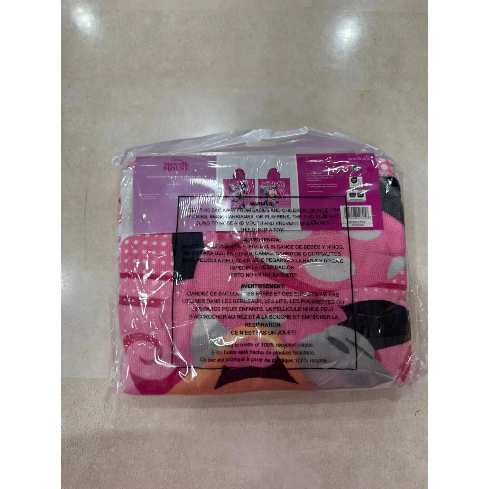 Poncho toalla playa y piscina infantil Minnie Mouse Disney 50x100cm - poncho