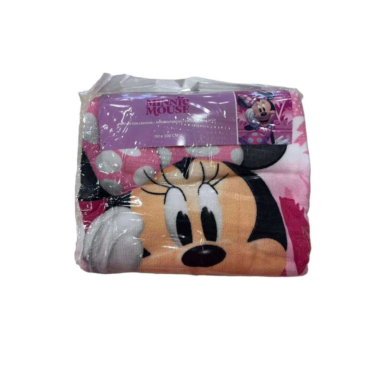 Poncho toalla playa y piscina infantil Minnie Mouse Disney 50x100cm - poncho