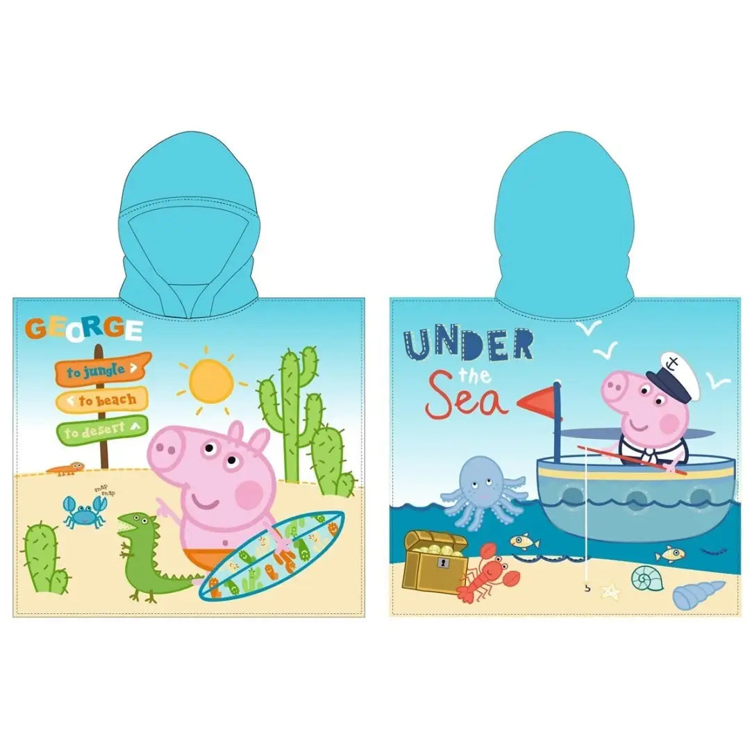 Poncho Toalla Playa Piscina infantil PEPPA PIG 55X110CM