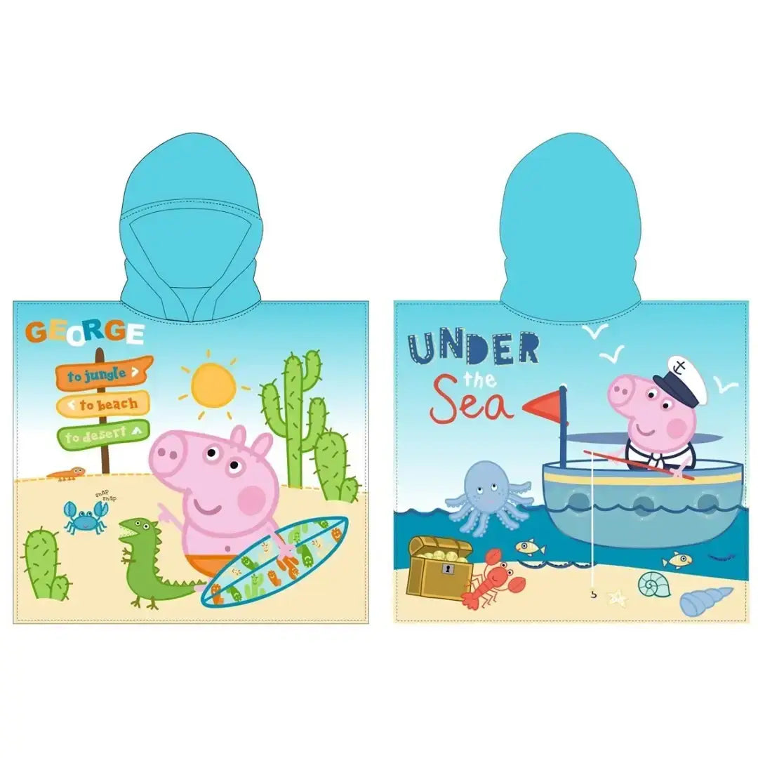 Poncho Toalla Playa Piscina infantil PEPPA PIG 55X110CM