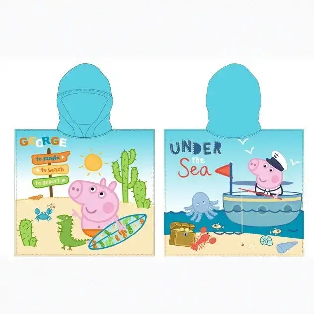 Poncho Toalla Playa Piscina infantil PEPPA PIG 55X110CM