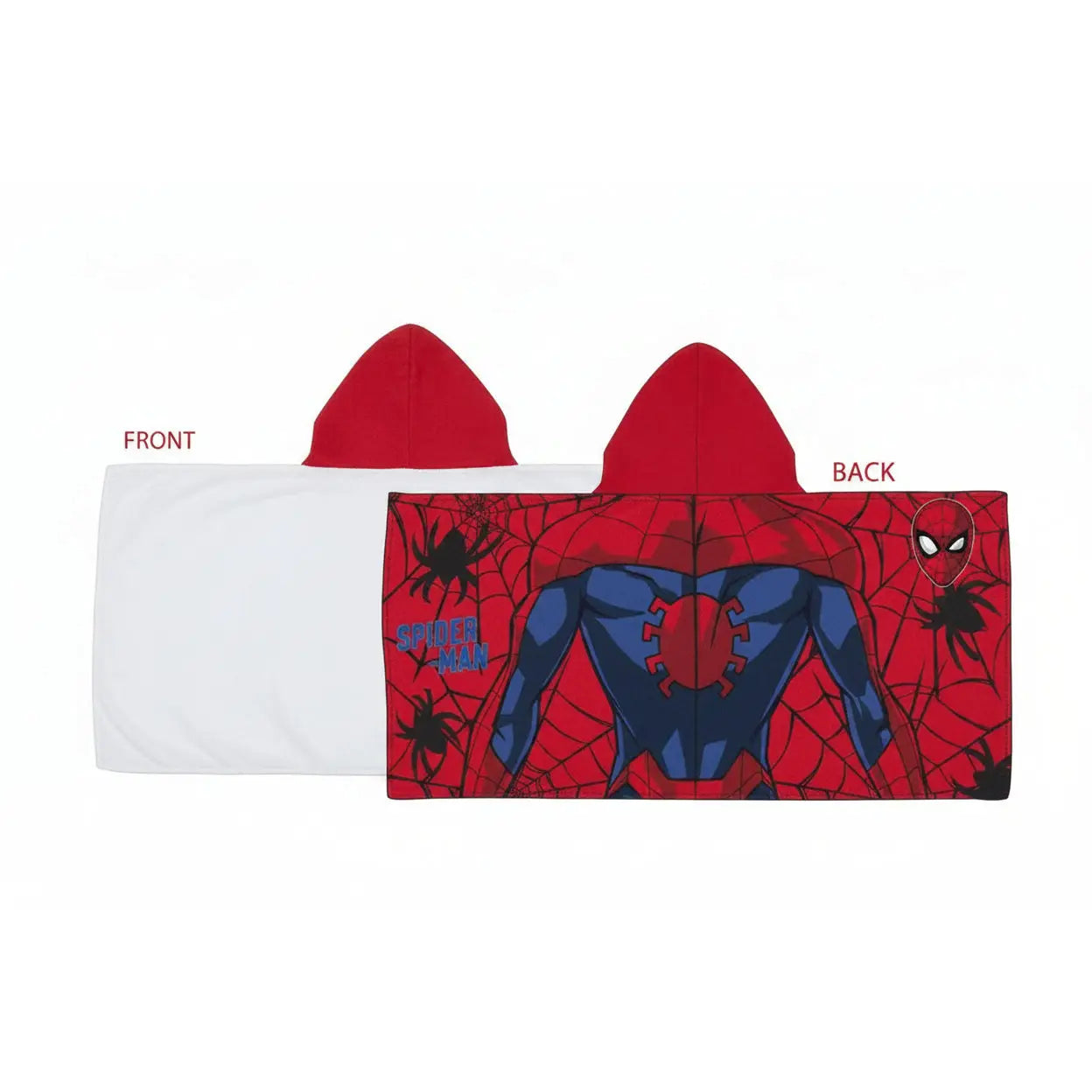 Poncho toalla playa piscina infantil Spiderman Marvel con capucha 70x140cm - Toalla