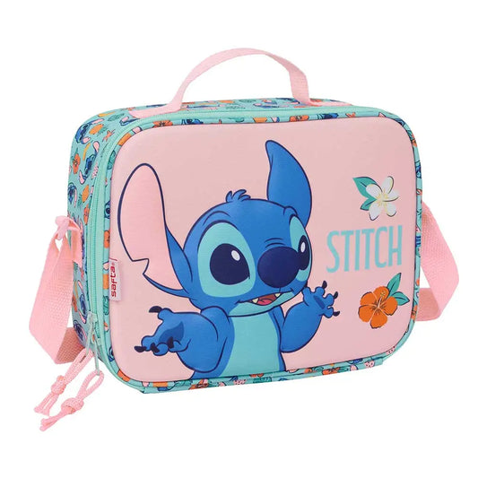 Portameriendas nevera 3D Stitch Disney rosa 25x9x19cm - portameriendas