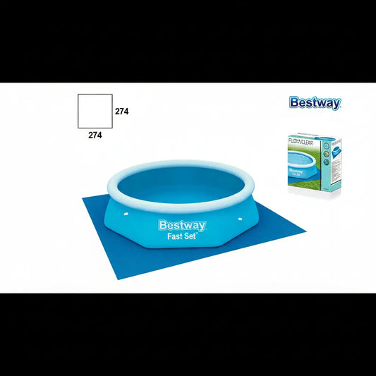 Protector de suelo azul 2,74 x para piscina - protector