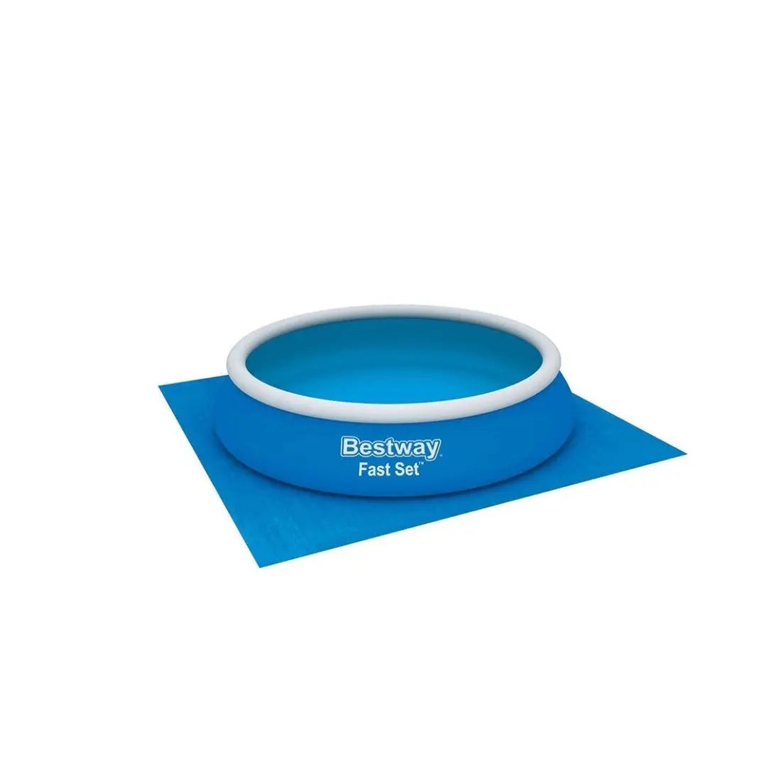 Protector de suelo azul 3,96 x para piscina - protector