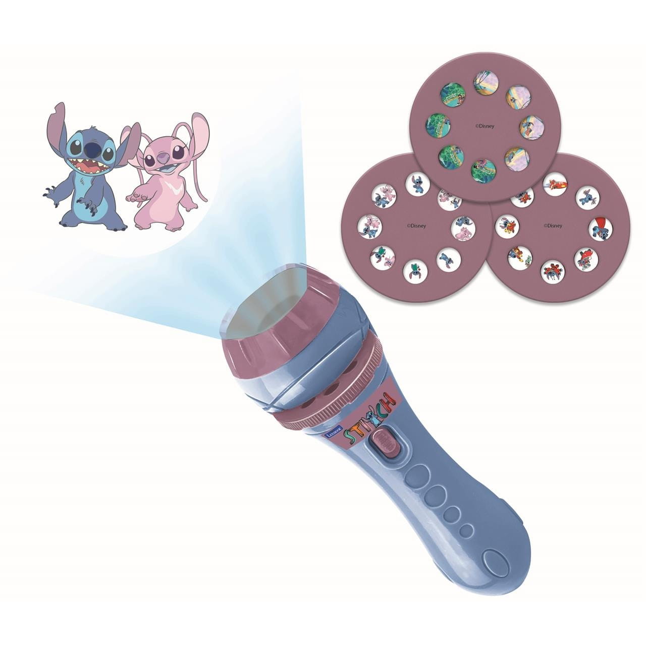 Proyector de historias y linterna Stitch Disney - Juguete