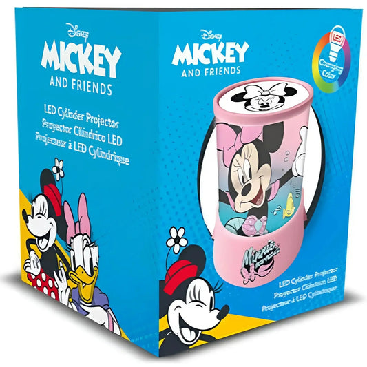Proyector LED cilíndrico infantil MINNIE MOUSE DISNEY 10x15cm - Lámpara