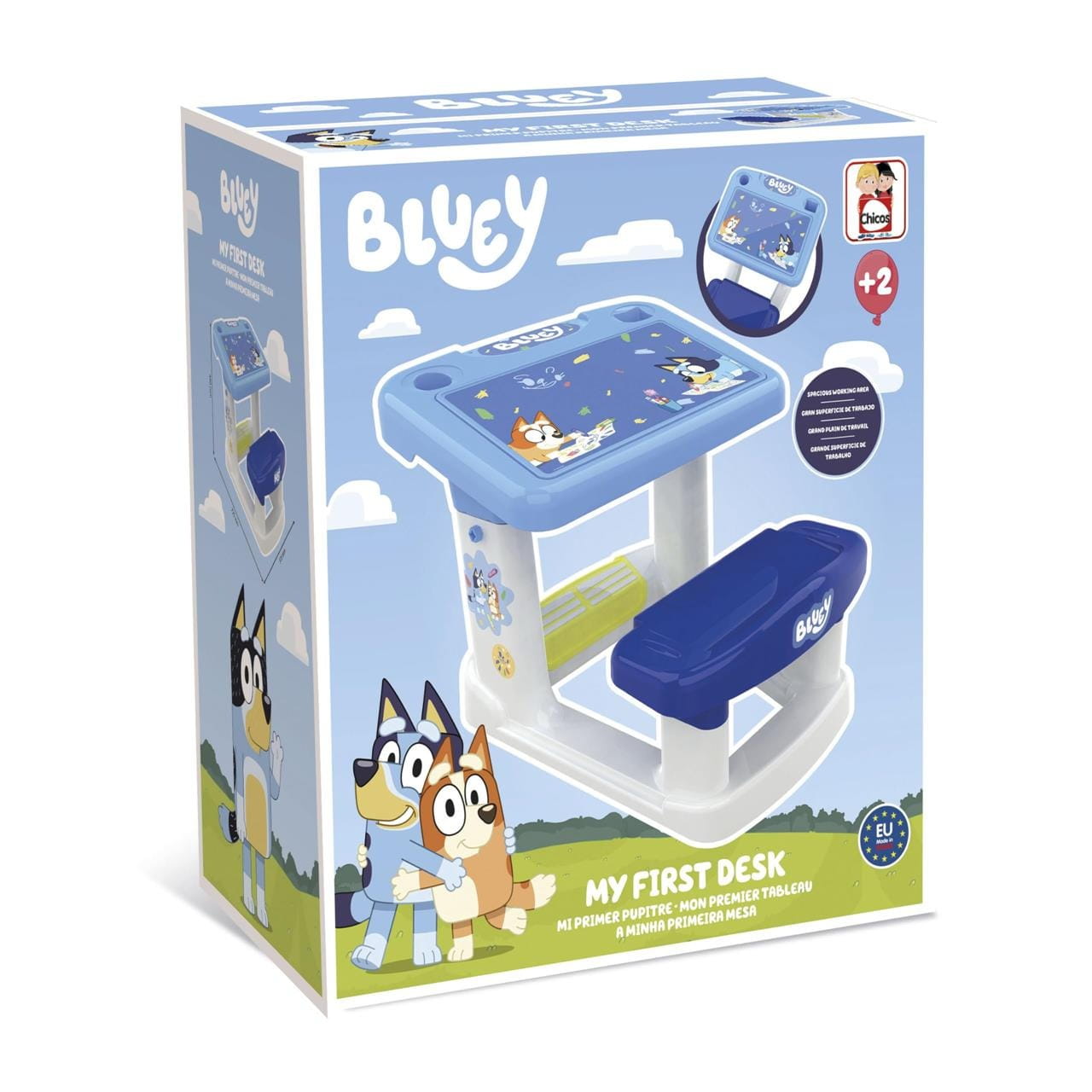 Pupitre con banco Bluey Disney de 57x73x49cm