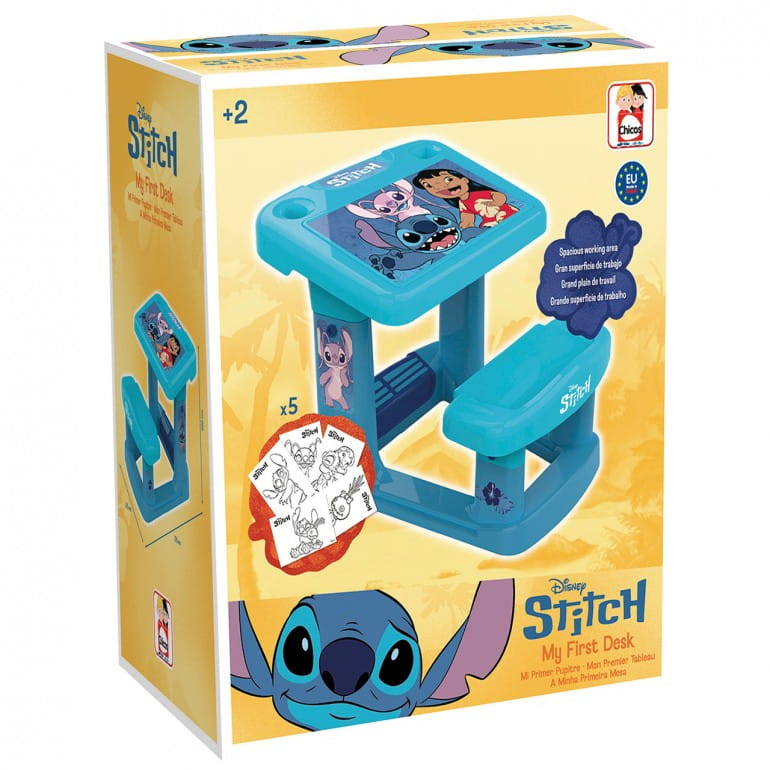 Pupitre con banco Stitch Disney de 57x73x49cm