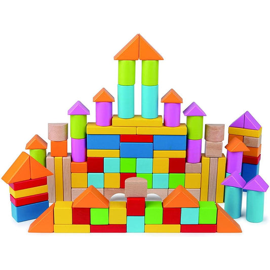 Puzzle de madera 101 bloques 27x22x13cm Hape - Juguete