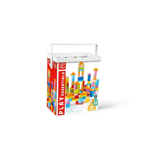 Puzzle de madera 101 bloques 27x22x13cm Hape - Juguete