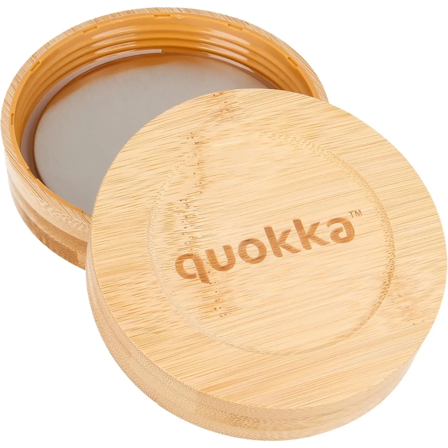 Recipiente de comida cristal con funda silicona QUOKKA DELI WOOD GRAIN 820ML - Vaso café