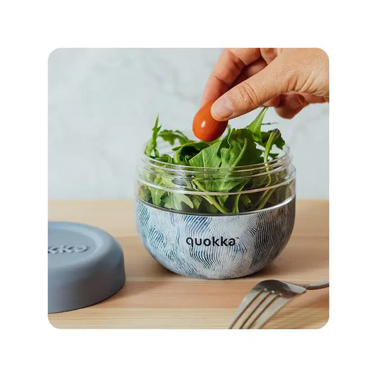Recipiente de comida con funda silicona QUOKKA bubble zen 500ml