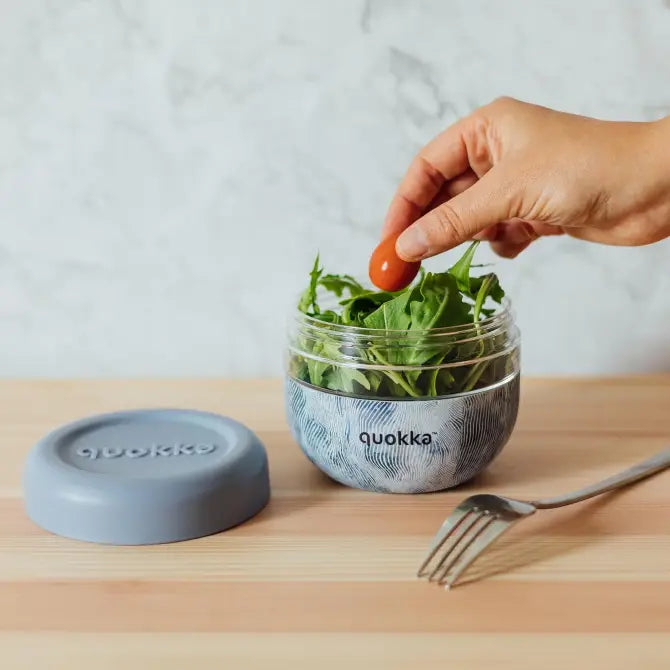 Recipiente de comida con funda silicona QUOKKA bubble zen 770ml