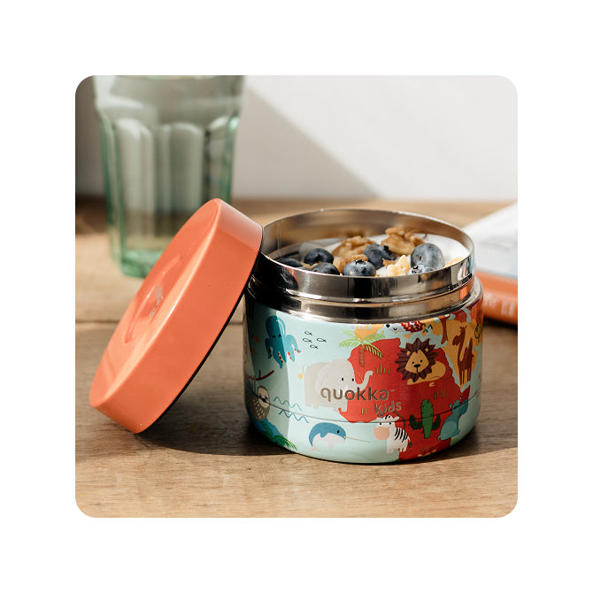 Recipiente de comida QUOKKA KIDS térmico acero inoxidable whim map of life 360ml