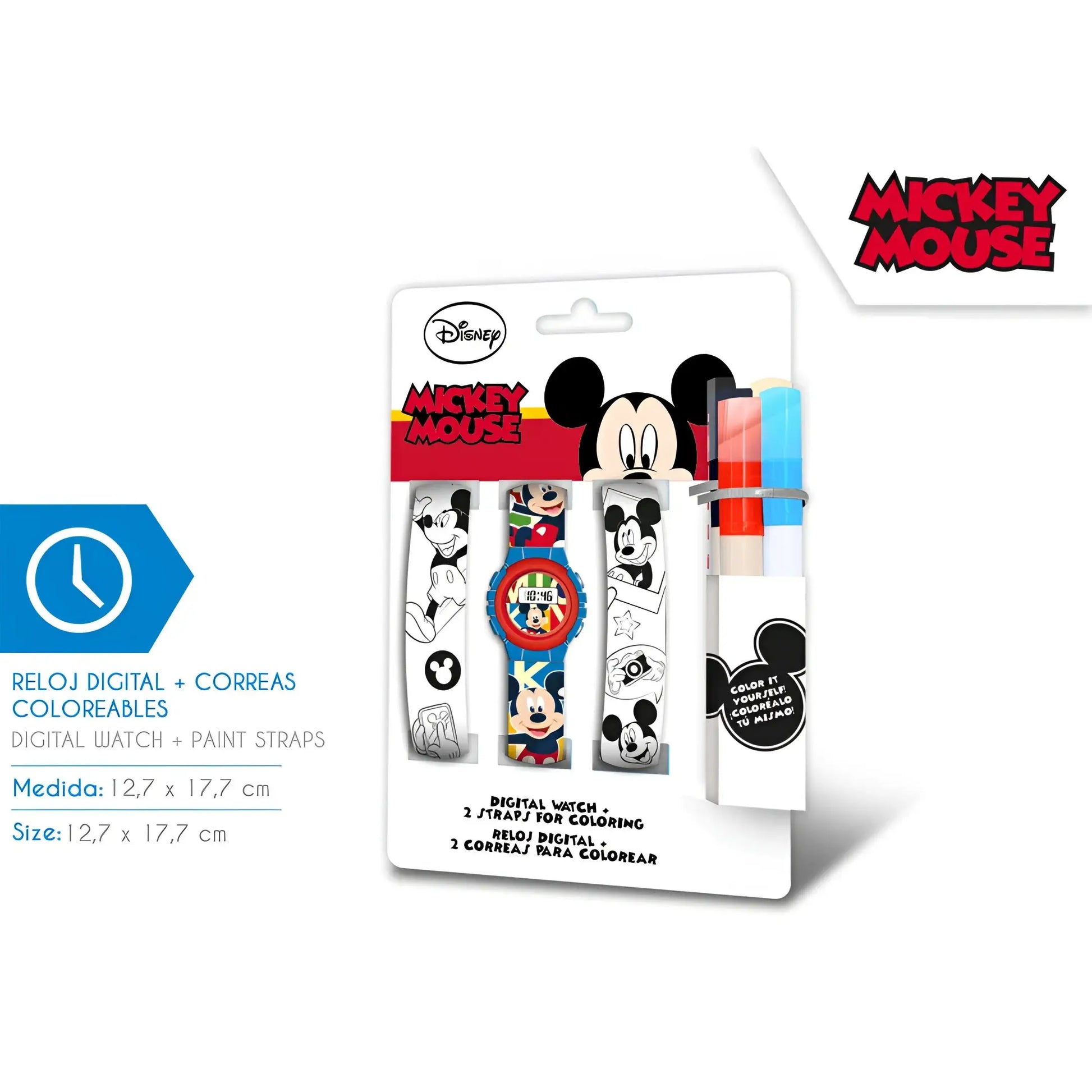 Reloj digital correa para pintar MICKEY MOUSE