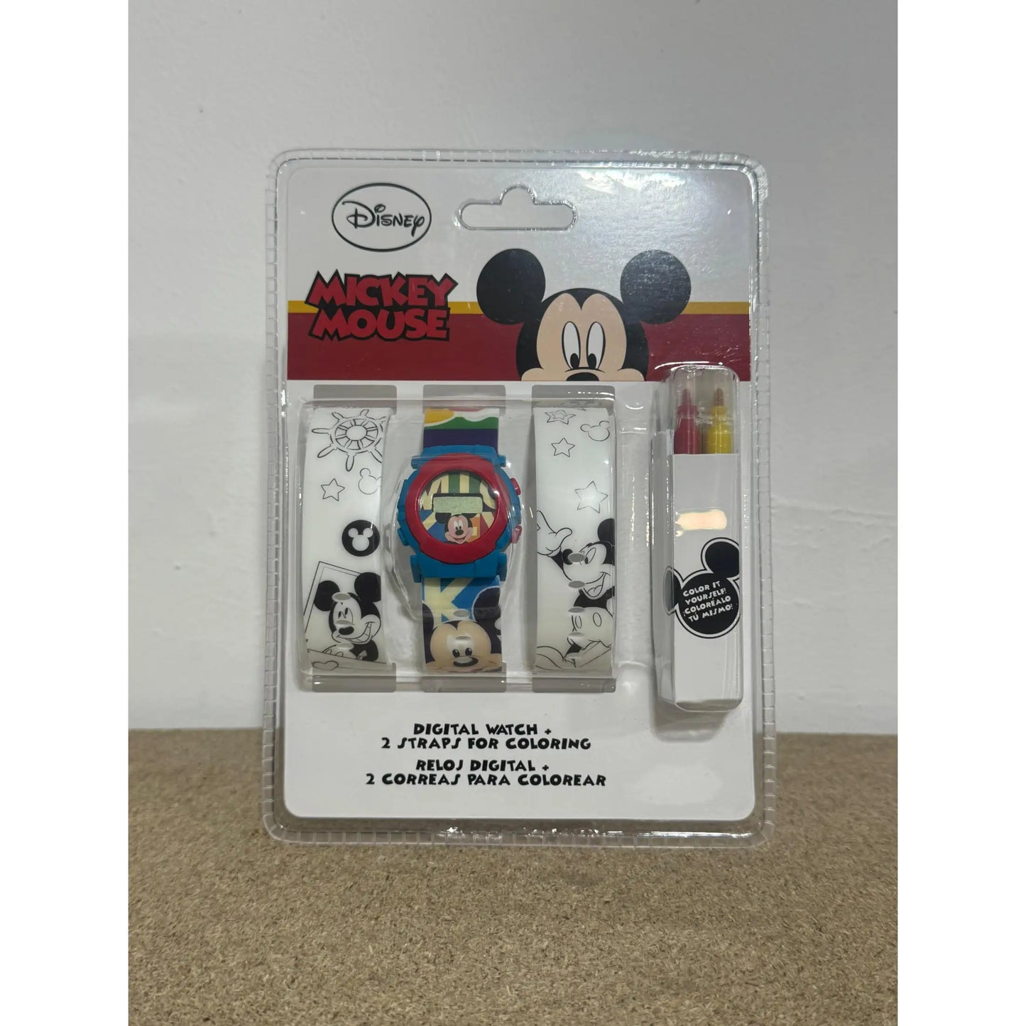 Reloj digital correa para pintar MICKEY MOUSE