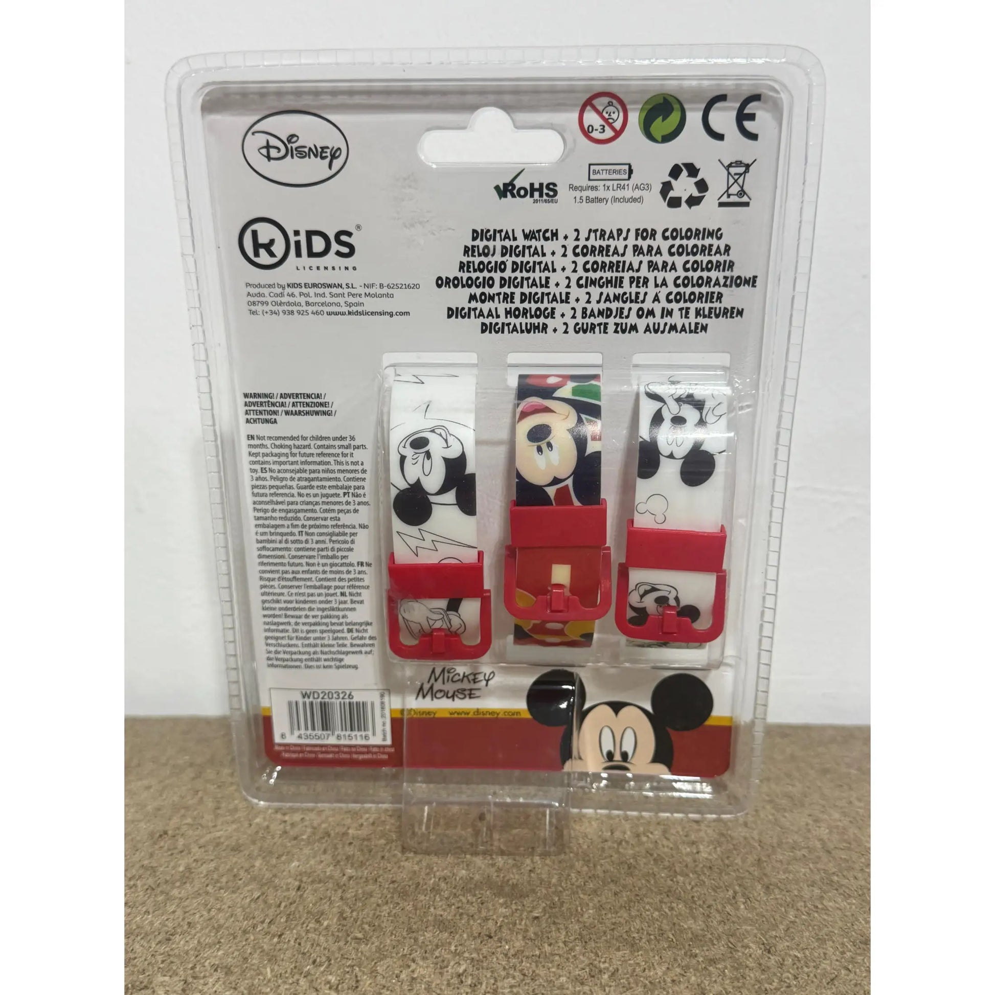 Reloj digital correa para pintar MICKEY MOUSE