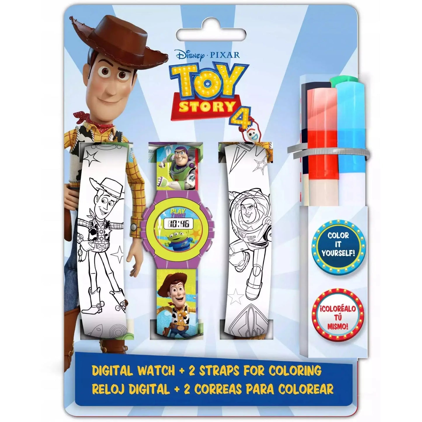 Reloj digital correa para pintar TOY STORY