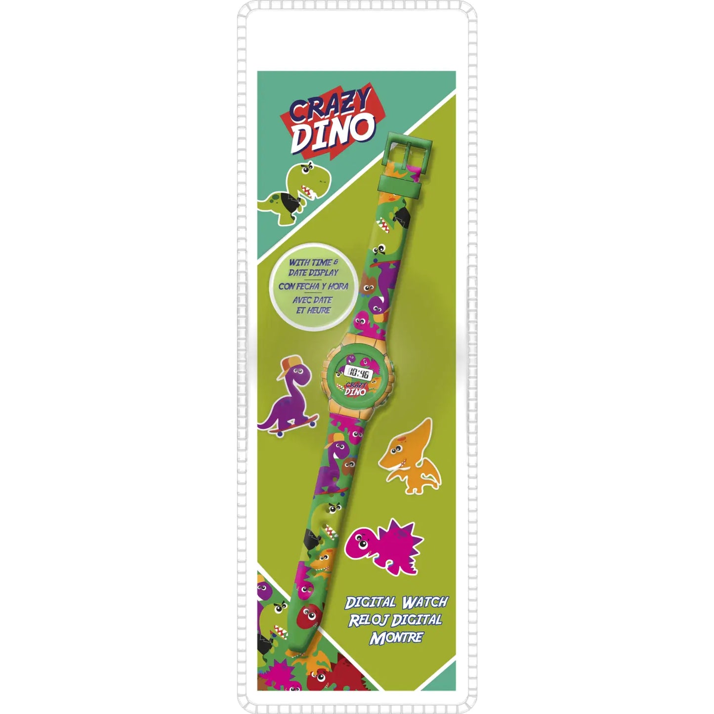 Reloj digital infantil CRAZY DINO perfecto para aprender