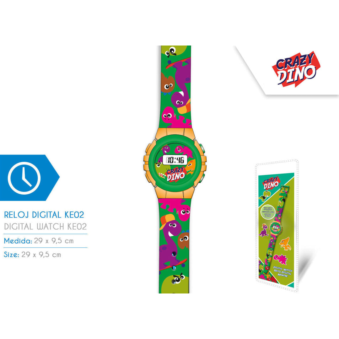 Reloj digital infantil CRAZY DINO perfecto para aprender