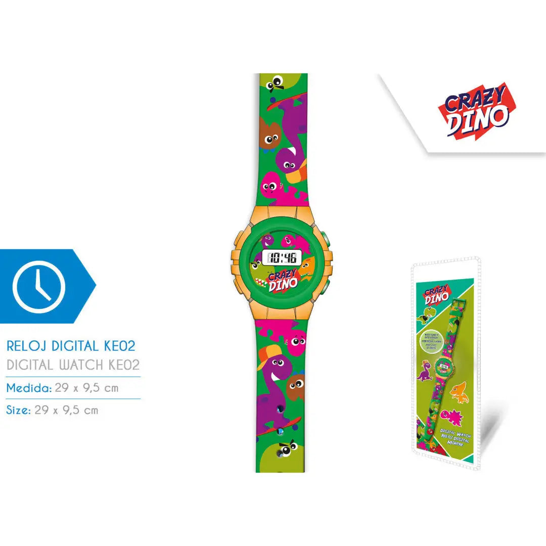 Reloj digital infantil CRAZY DINO perfecto para aprender