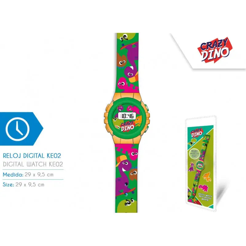 Reloj digital infantil CRAZY DINO perfecto para aprender