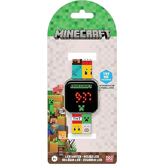 Reloj digital infantil led MINECRAFT color- Ideal para Regalar