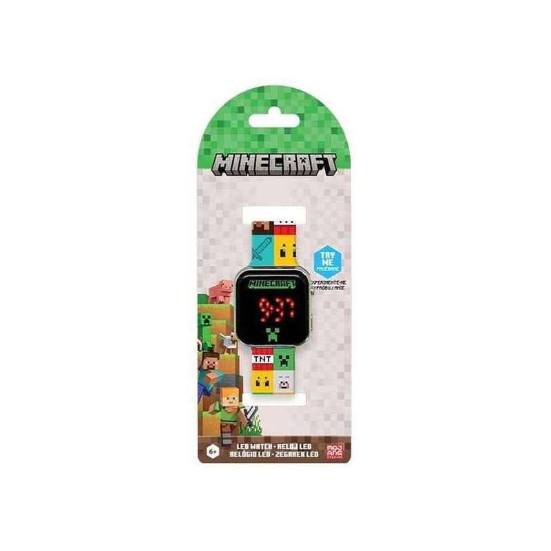 Reloj digital infantil led MINECRAFT color- Ideal para Regalar