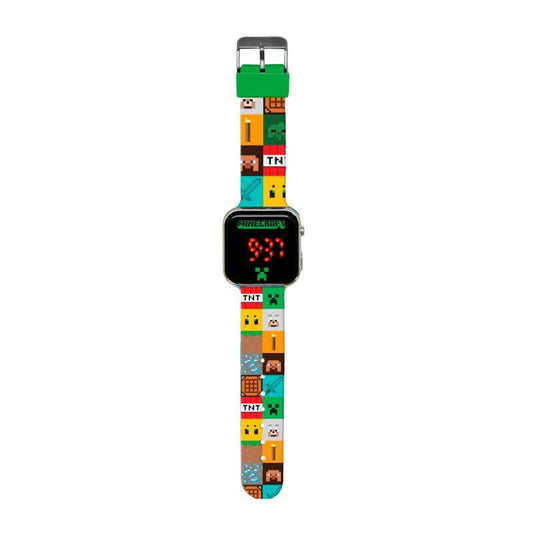 Reloj digital infantil led MINECRAFT color- Ideal para Regalar