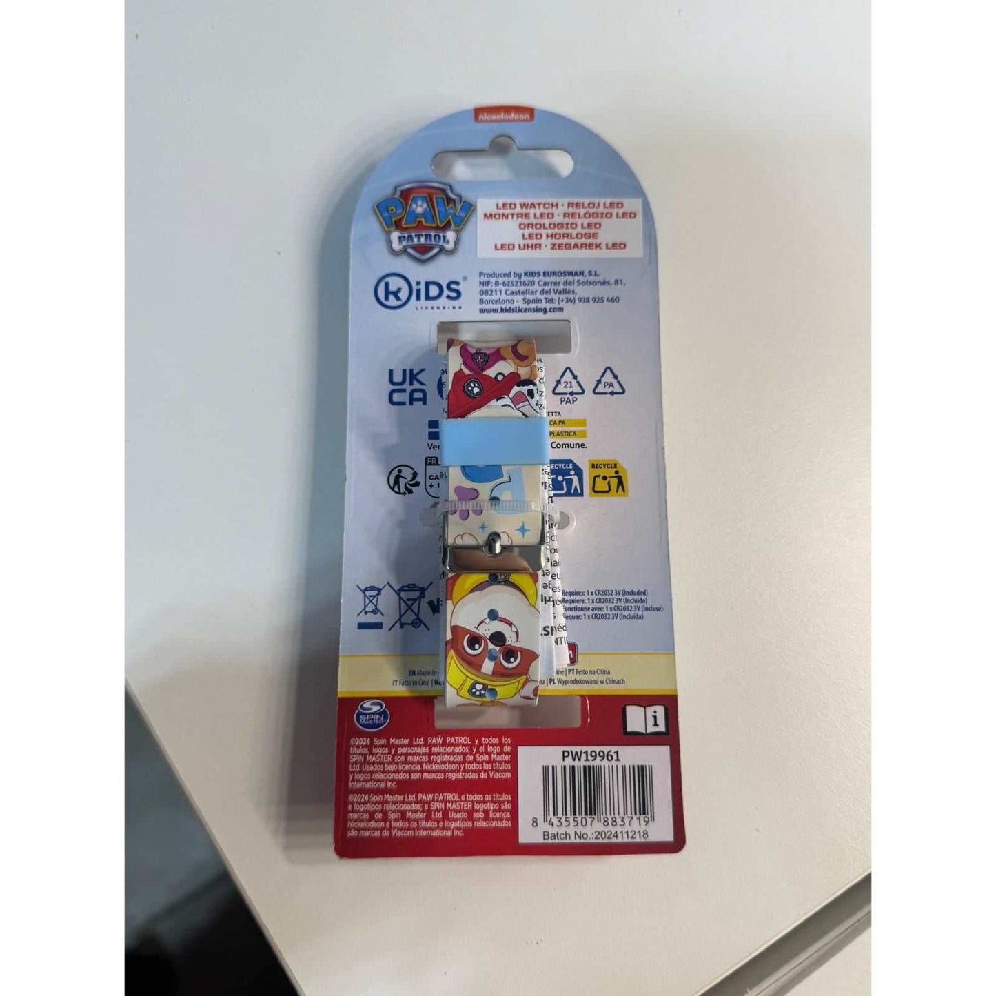 Reloj digital infantil LED Patrulla Canina
