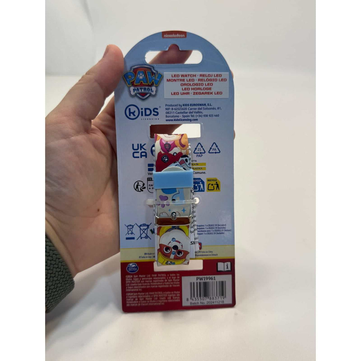 Reloj digital infantil LED Patrulla Canina