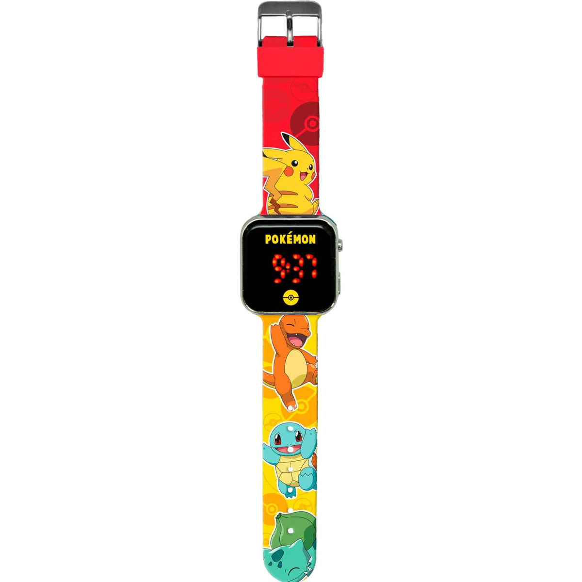 Reloj digital infantil LED Pokémon colorido