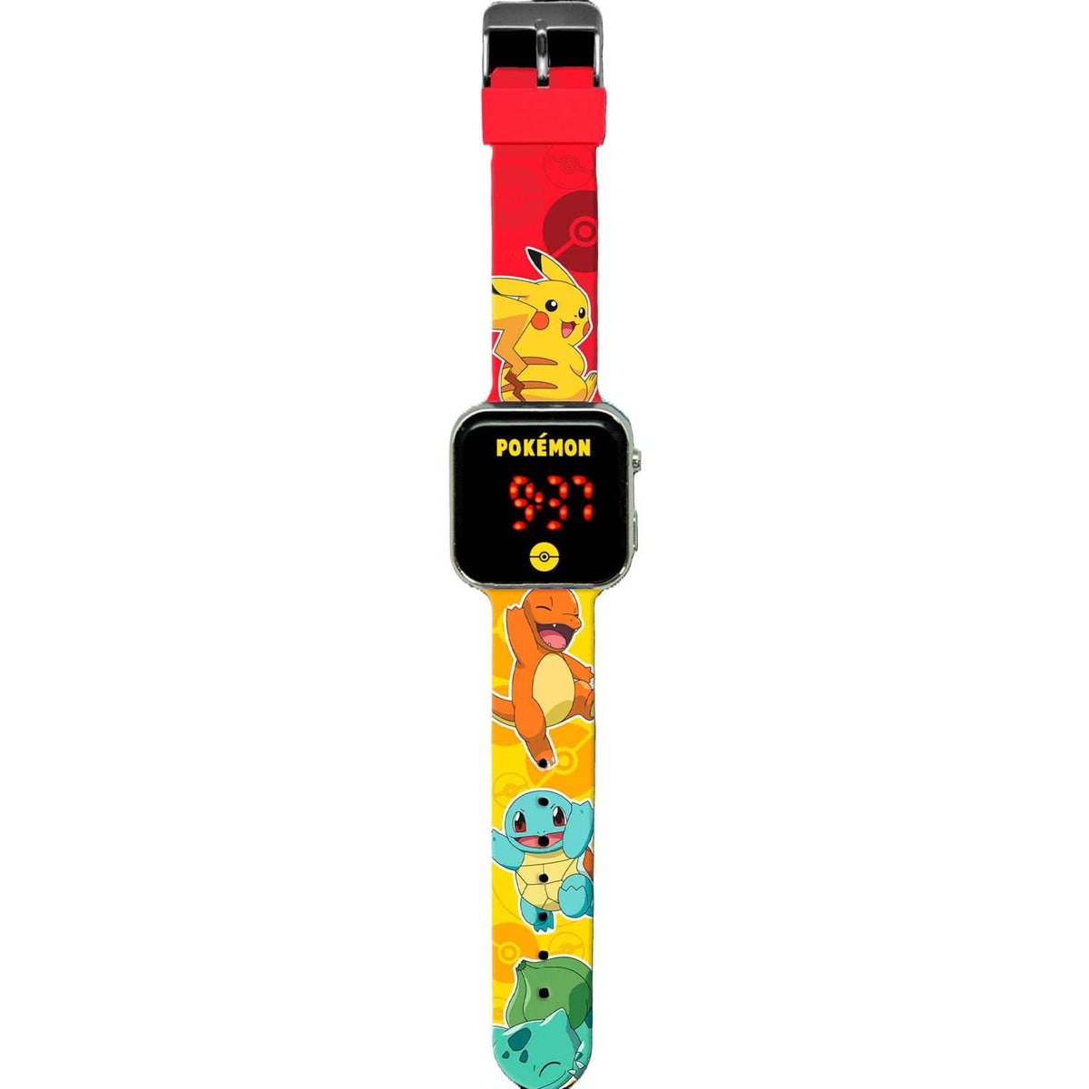 Reloj digital infantil LED Pokémon colorido