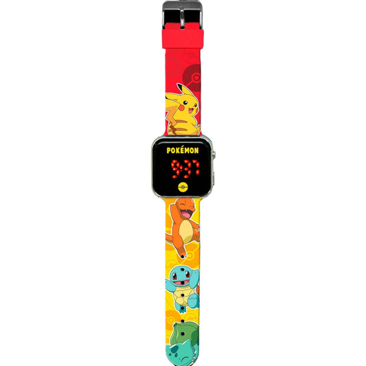 Reloj digital infantil LED Pokémon colorido