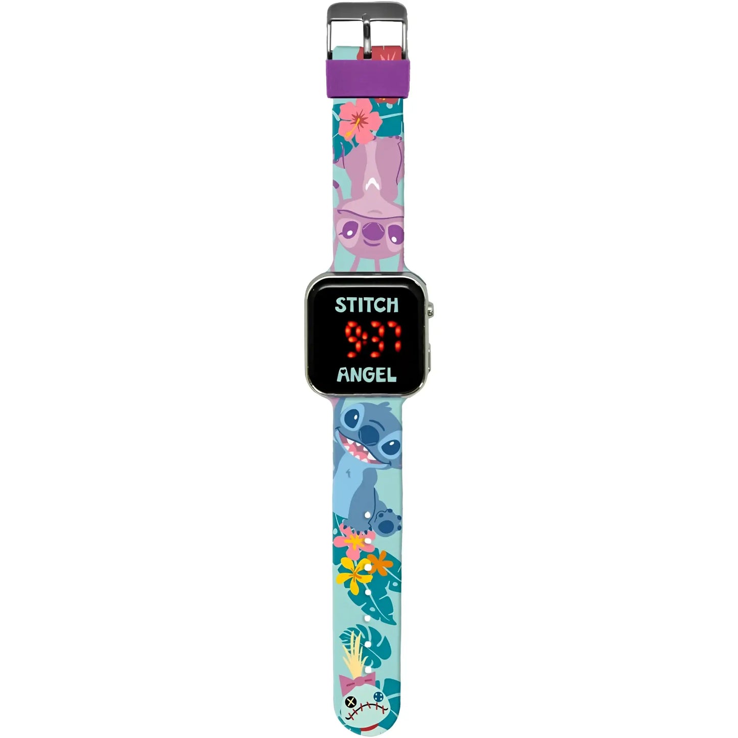 Reloj digital infantil led STITCH tropical