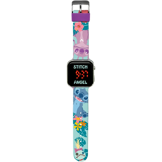 Reloj digital infantil led STITCH tropical