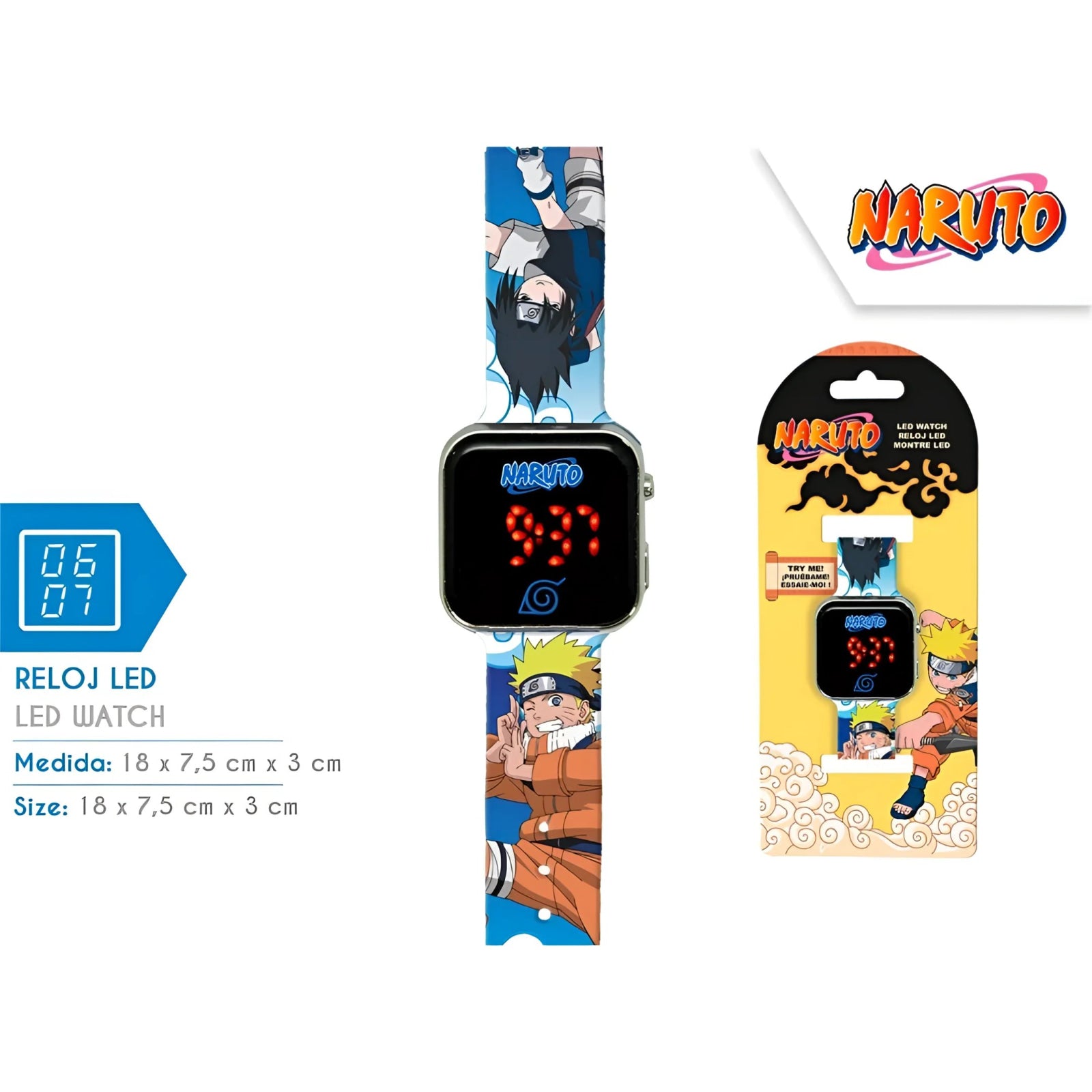 Reloj digital infantil led NARUTO- Ideal para Regalar