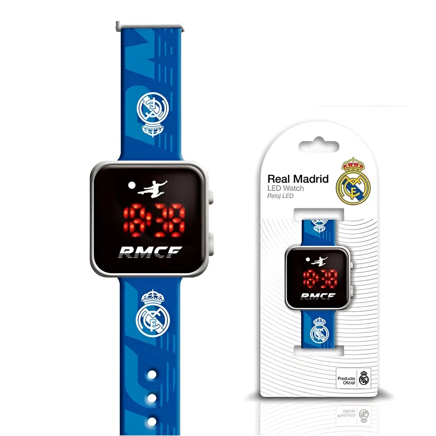 Reloj digital infantil led REAL MADRID azul