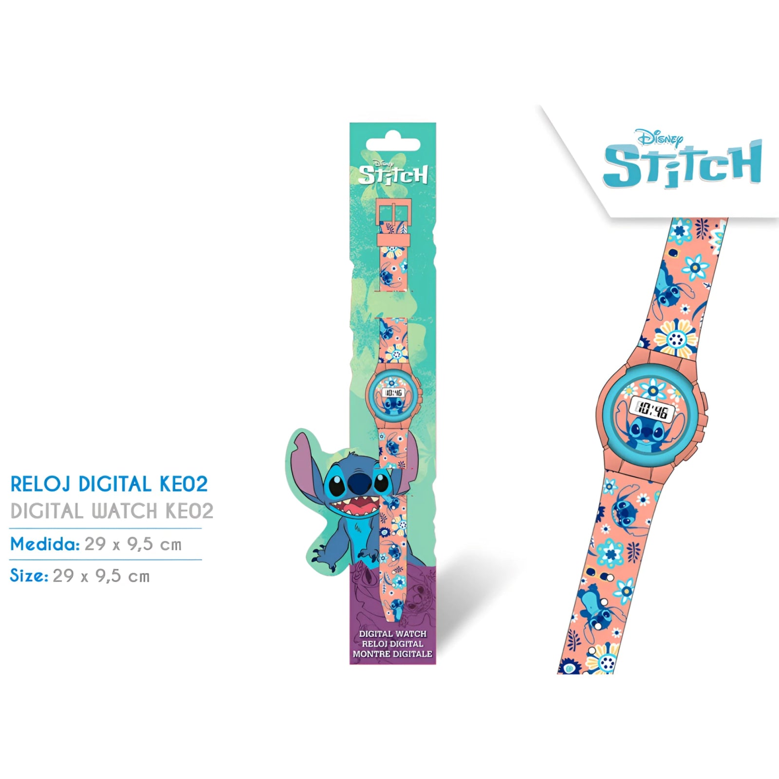 Reloj digital infantil STITCH 1- Ideal para Regalar