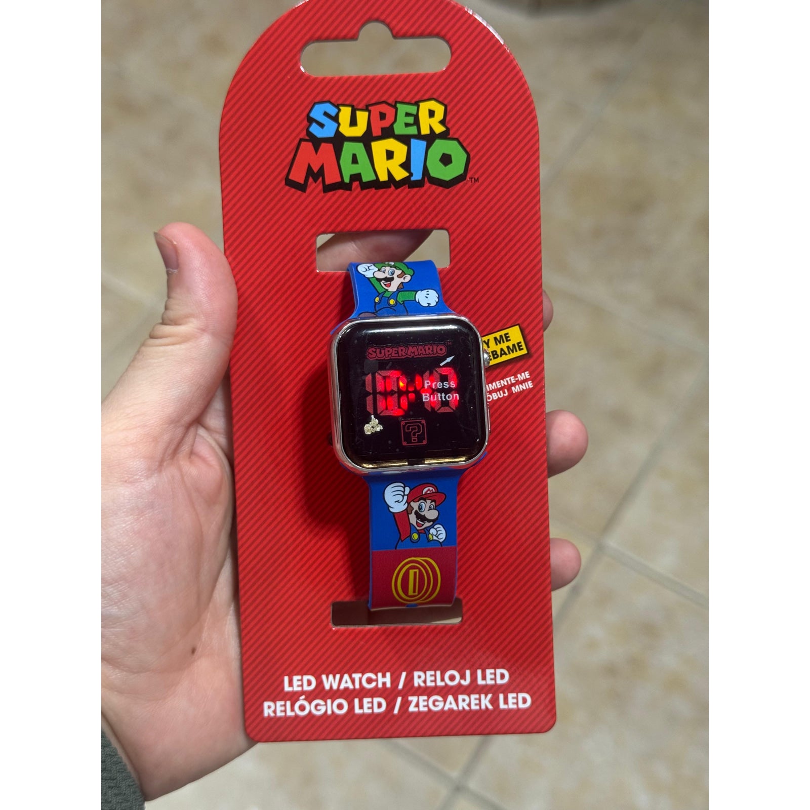 Reloj digital infantil led SUPER MARIO