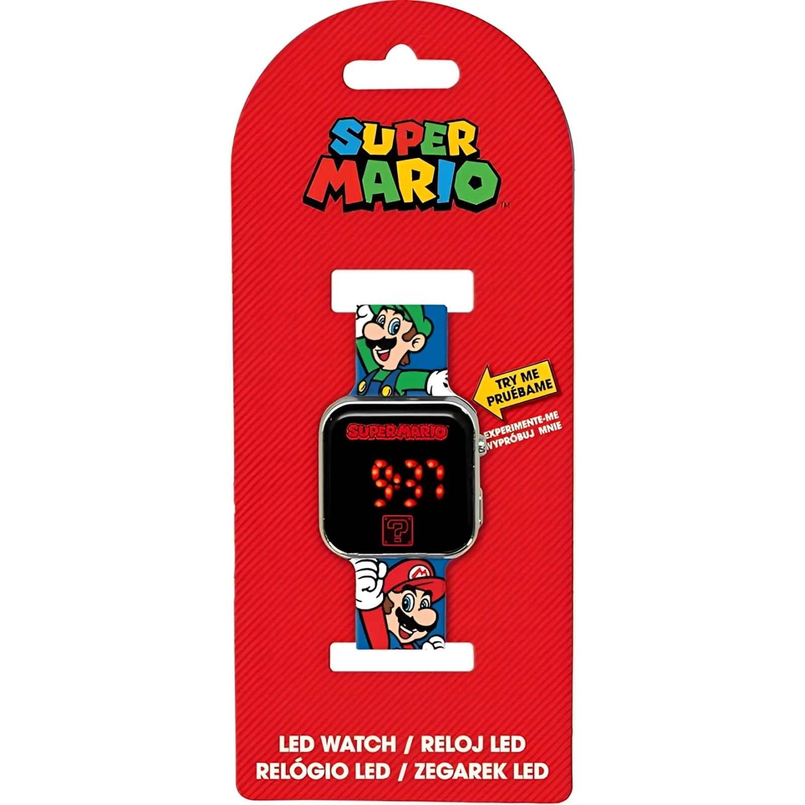 Reloj digital infantil LED de Super Mario