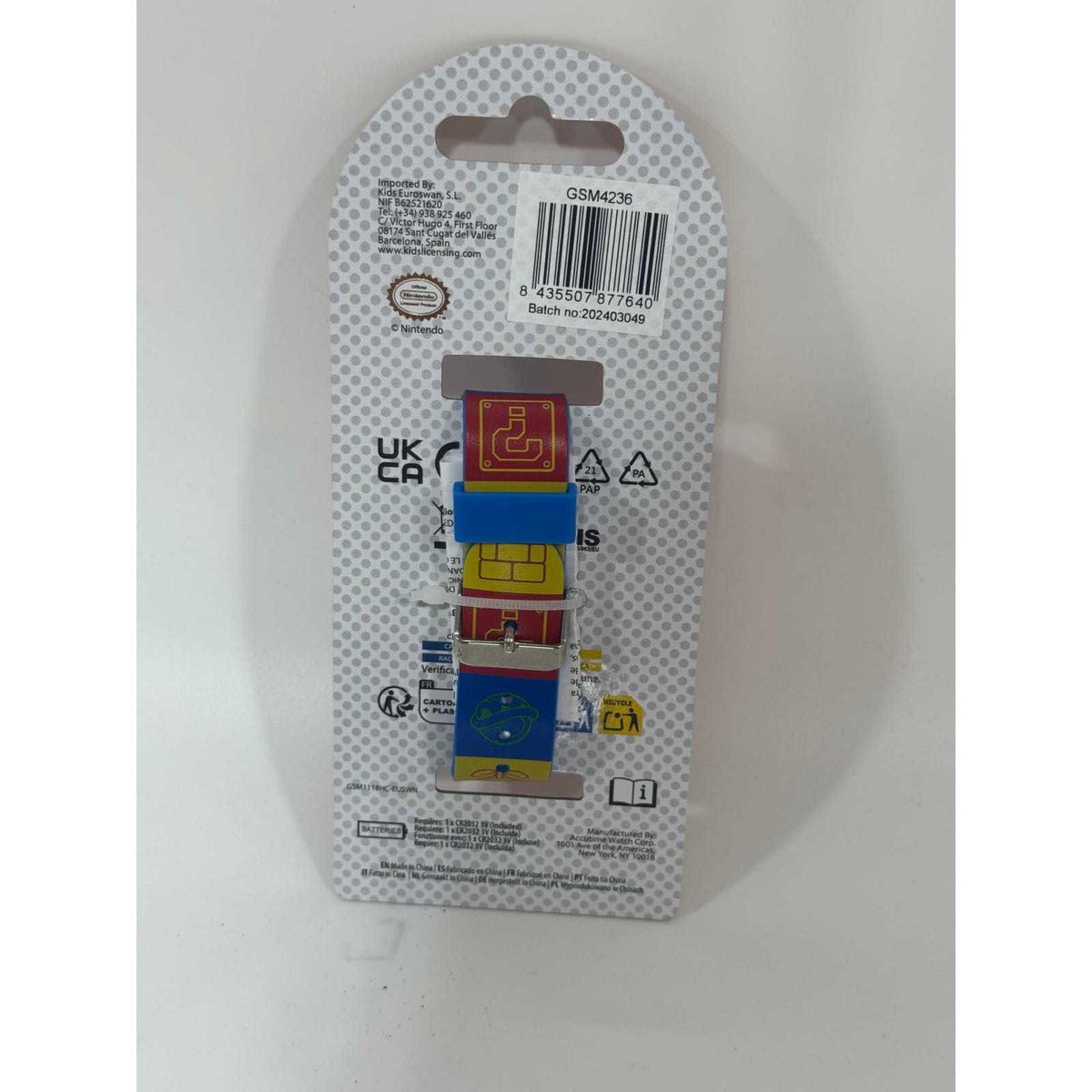 Reloj digital infantil LED de Super Mario